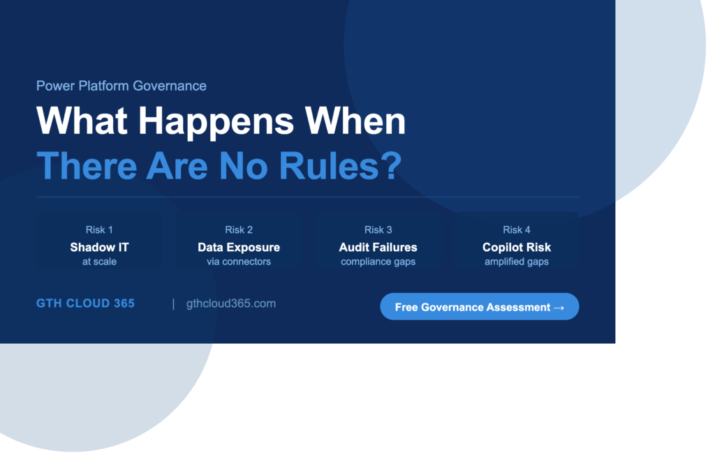 Power Platform governance for SMBs — GTH Cloud 365